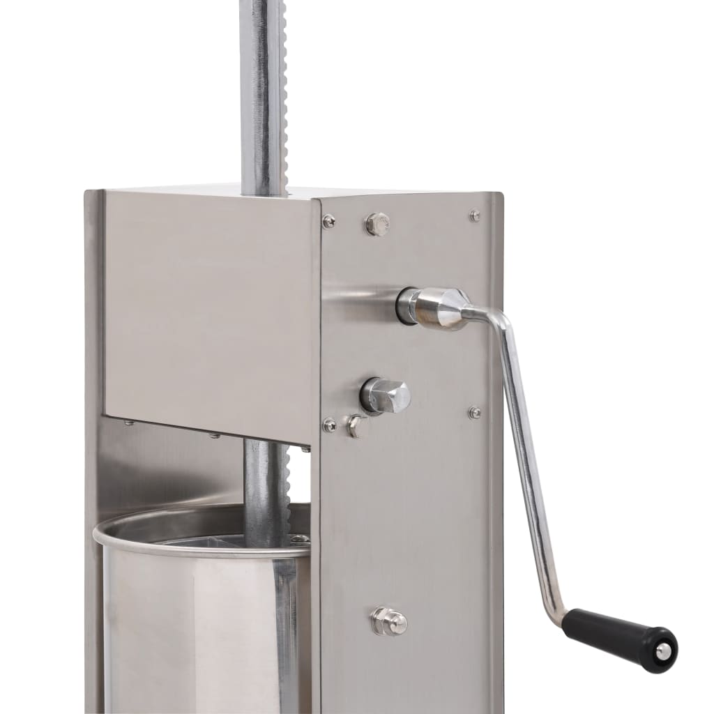 Manuel pølsestopper 15 l rustfrit stål sølvfarvet - number 6.