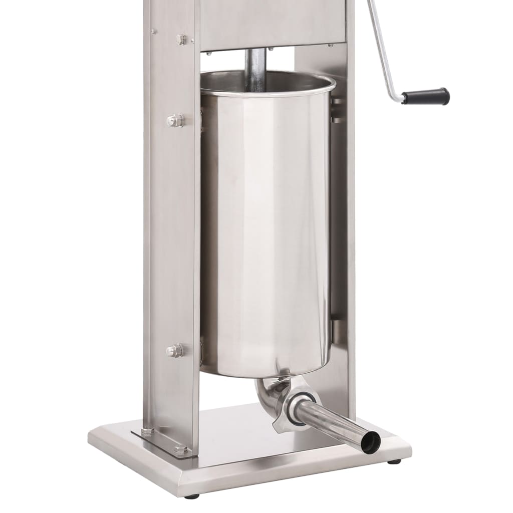 Manuel pølsestopper 15 l rustfrit stål sølvfarvet - number 5.