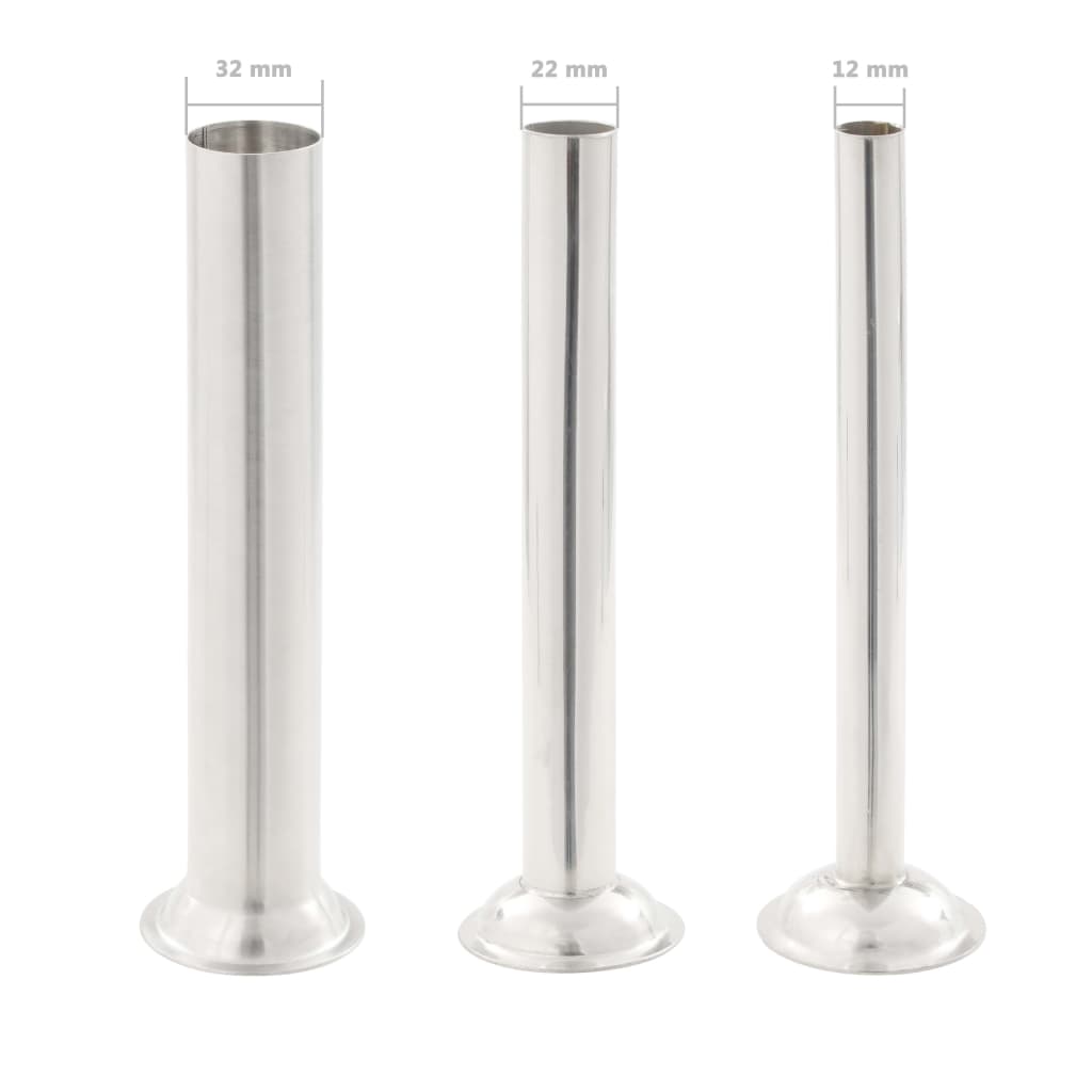 Manuel pølsestopper 15 l rustfrit stål sølvfarvet - number 9.