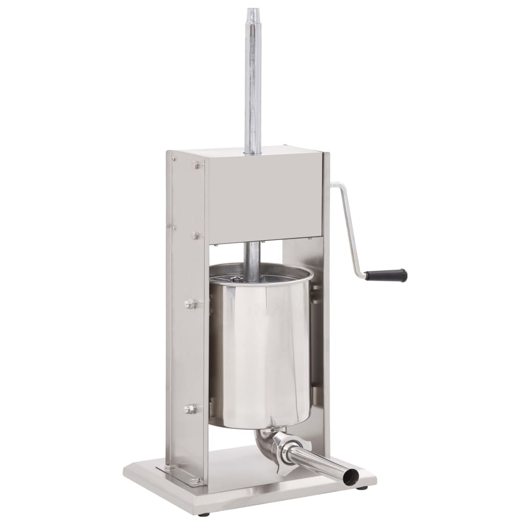 Manuel pølsestopper 10 l rustfrit stål sølvfarvet - number 1.
