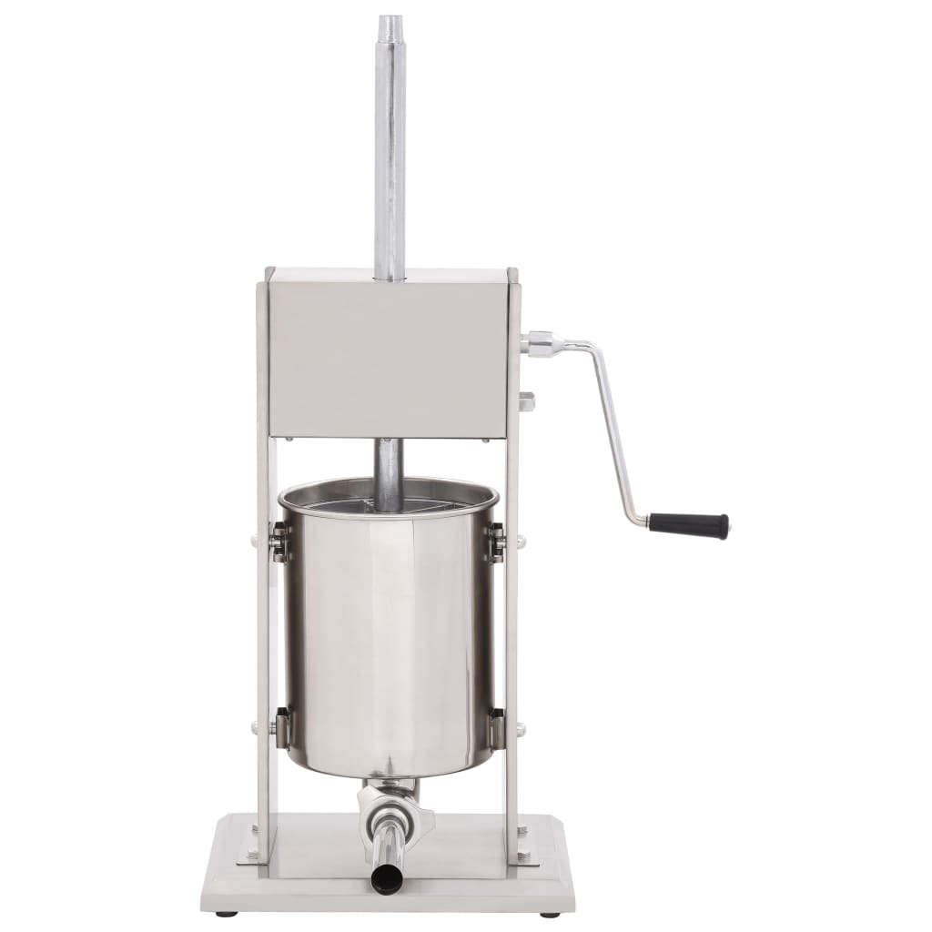 Manuel pølsestopper 10 l rustfrit stål sølvfarvet - number 2.