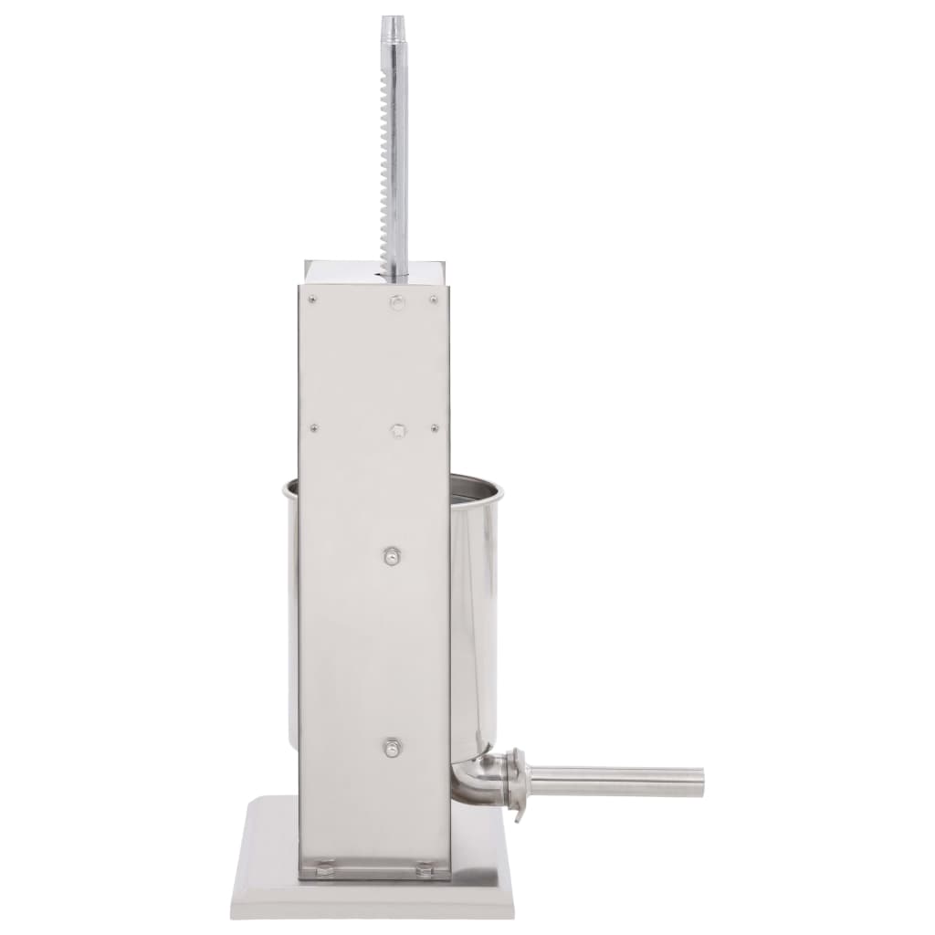 Manuel pølsestopper 10 l rustfrit stål sølvfarvet - number 4.