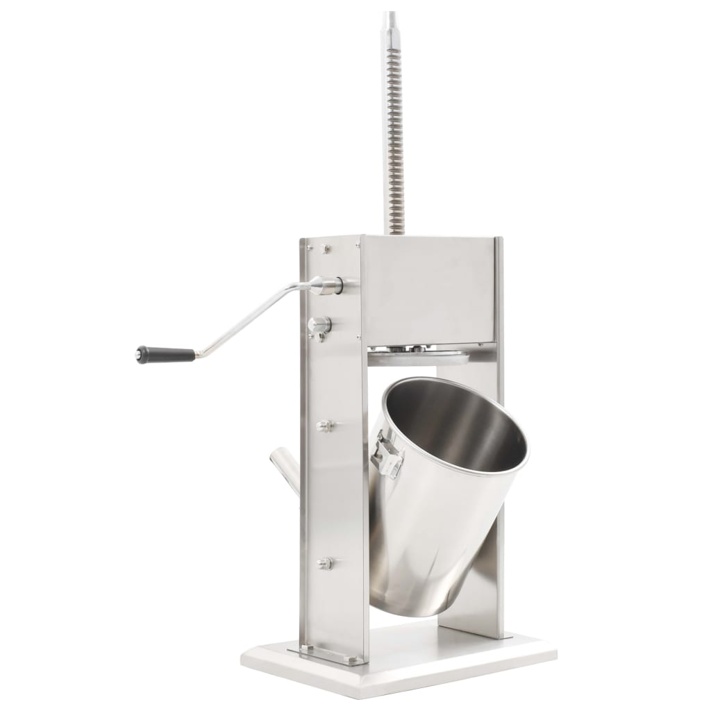 Manuel pølsestopper 10 l rustfrit stål sølvfarvet - number 3.