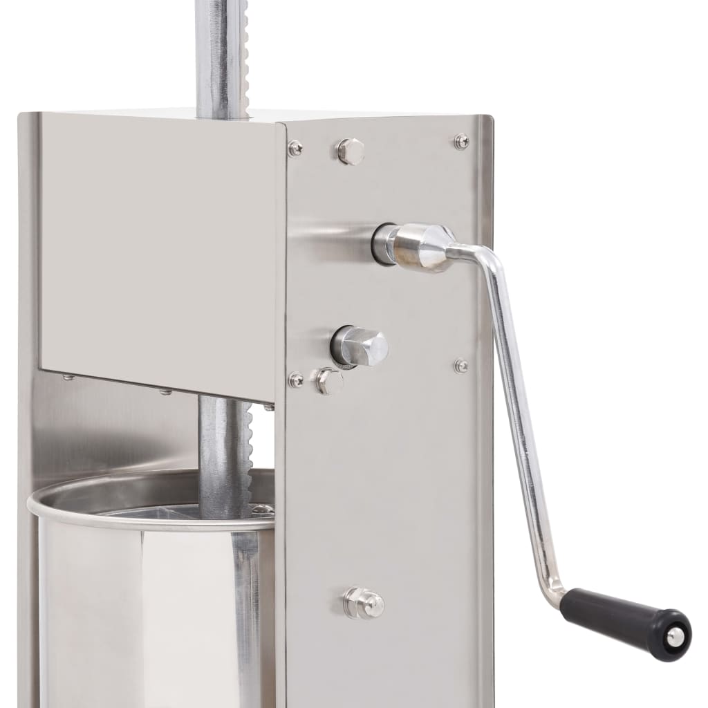 Manuel pølsestopper 10 l rustfrit stål sølvfarvet - number 5.