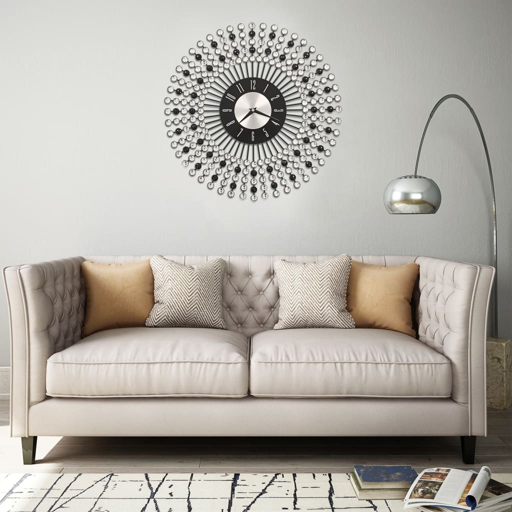 Vægur metal 43 cm sort - number 1.