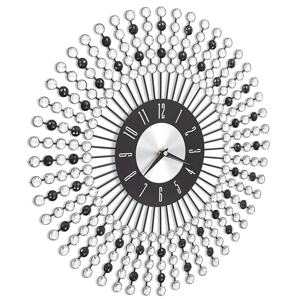 Wall clock metal 43 cm black - number 3.