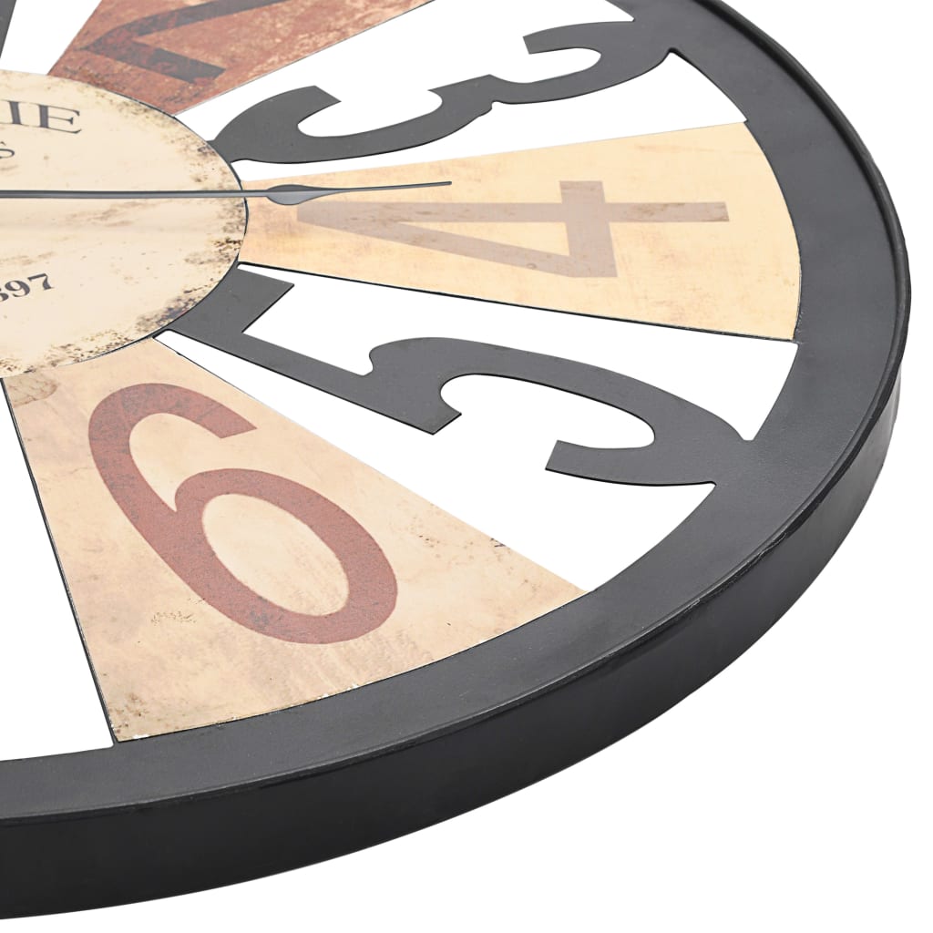 Horloge murale 60 cm métal multicolore - number 4.