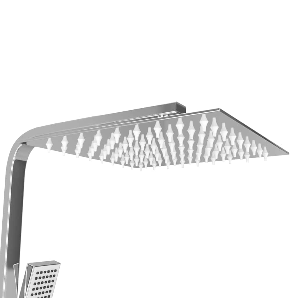 Zestaw prysznicowy z podwójną słuchawką prysznicową i termostatem ze stali nierdzewnej - number 8.