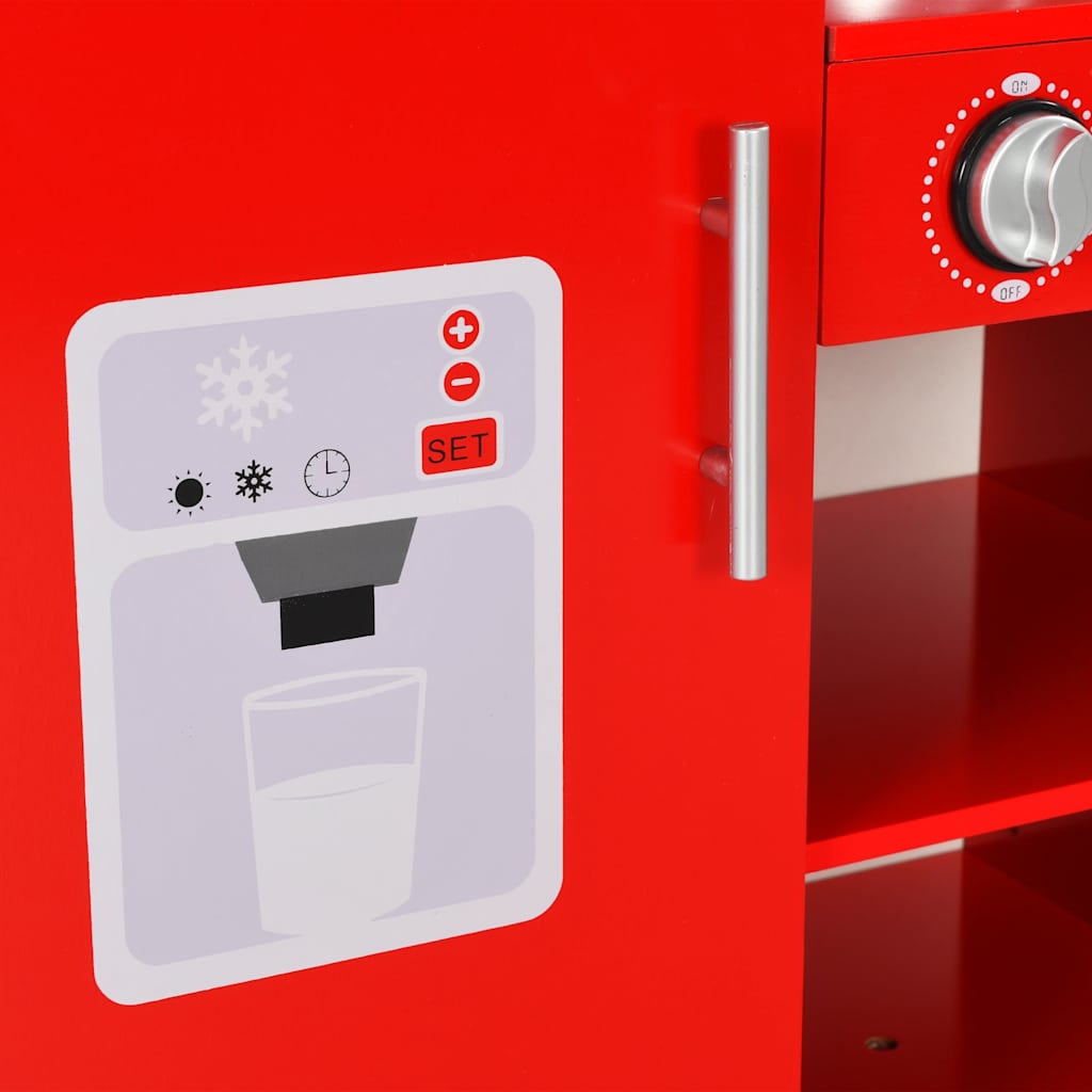 Dječja kuhinja za igru 84x31x89 cm mdf crvena - number 7.