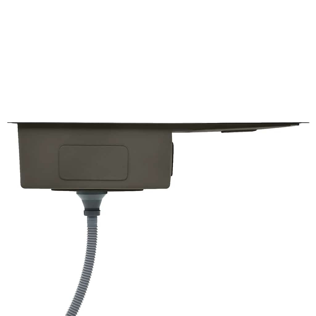 Évier de cuisine fait main en acier inoxydable noir - number 5.