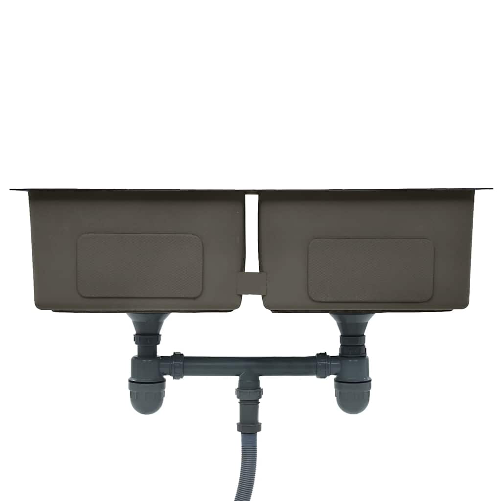 Handgjord diskbänk i rostfritt stål svart - number 5.