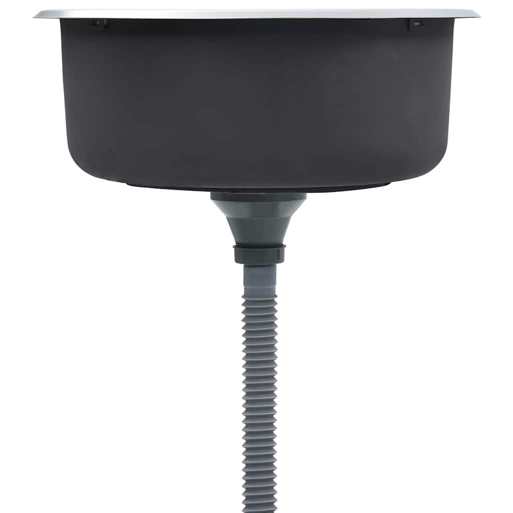 Køkkenvask med strainer og vandlås rustfrit stål - number 4.