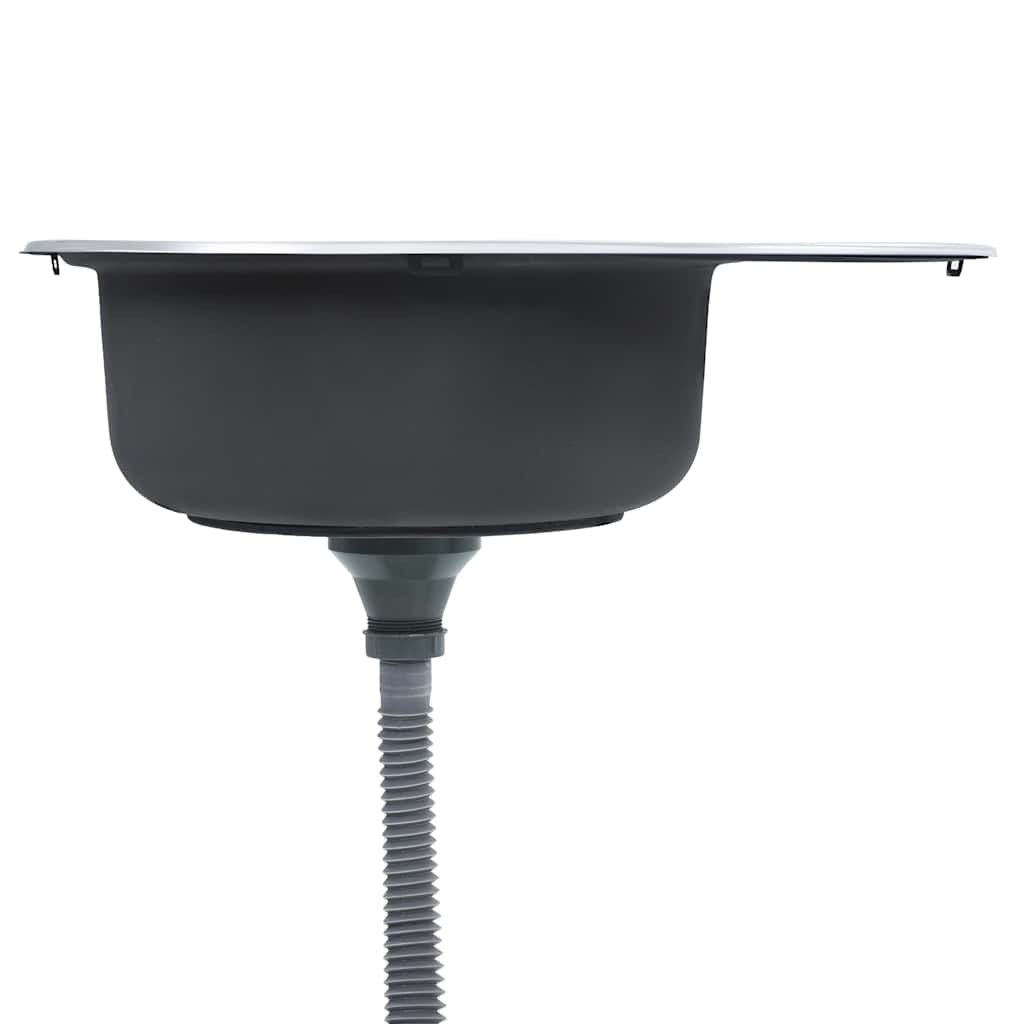 Kuhinjski sudoper sa cjedilom i sifonom ovalni nehrđajući čelik - number 4.