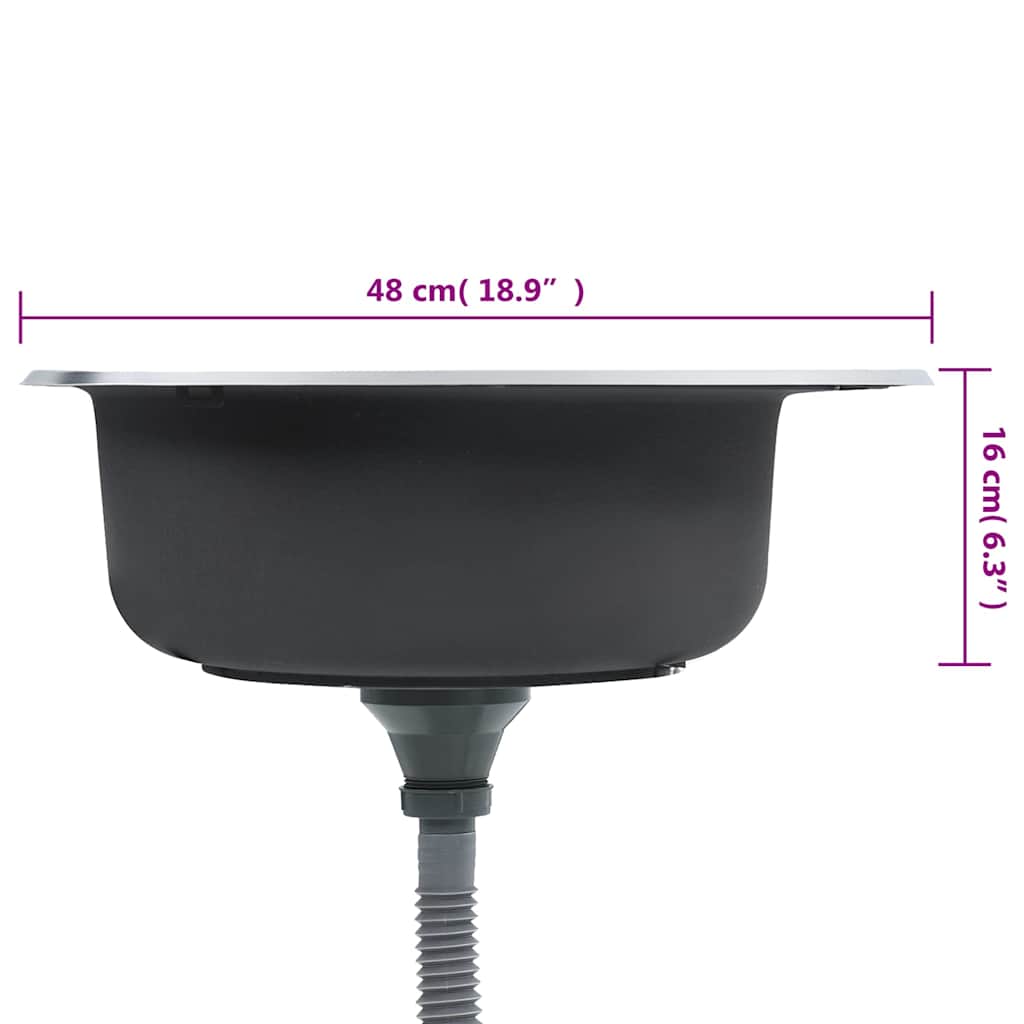 Diskbänk med sil och rostfritt vattenlås - number 7.