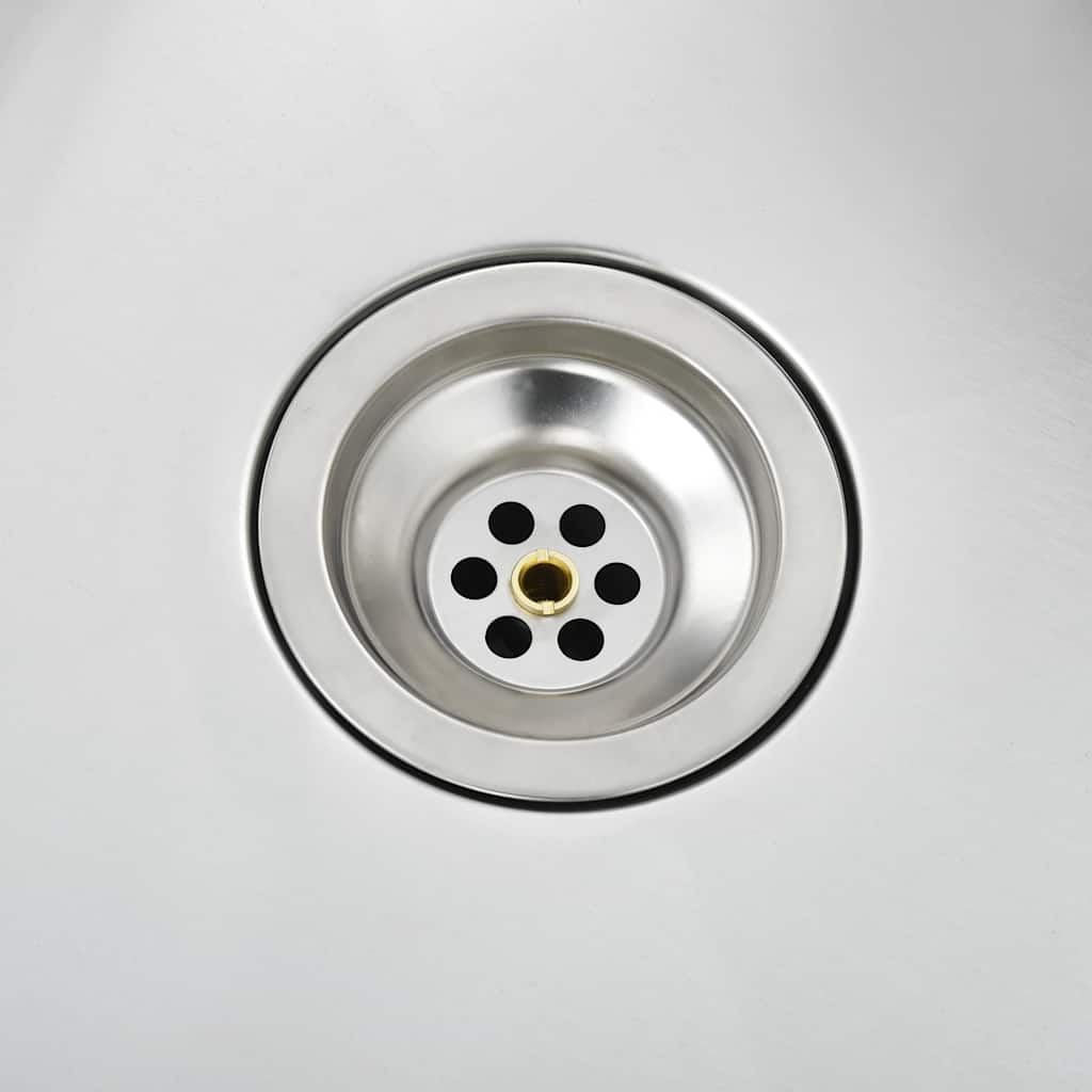 Évier de cuisine fait main en acier inoxydable - argent, 59 x 44 x 20 cm - number 7.