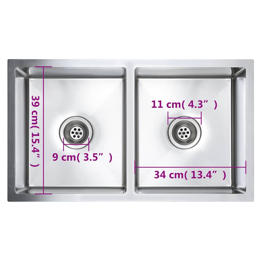 Handgjord diskbänk i rostfritt stål - number 9.