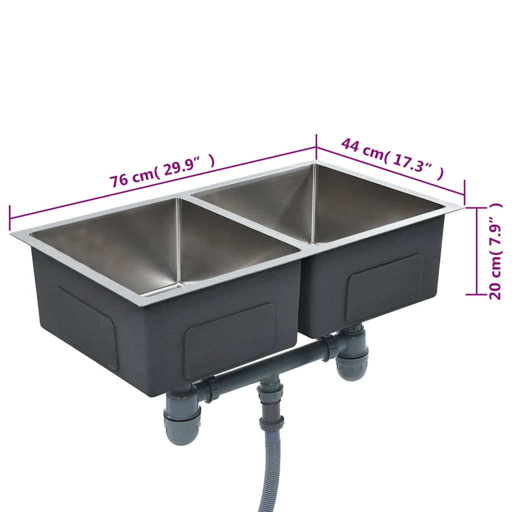 Handgjord diskbänk i rostfritt stål - number 8.