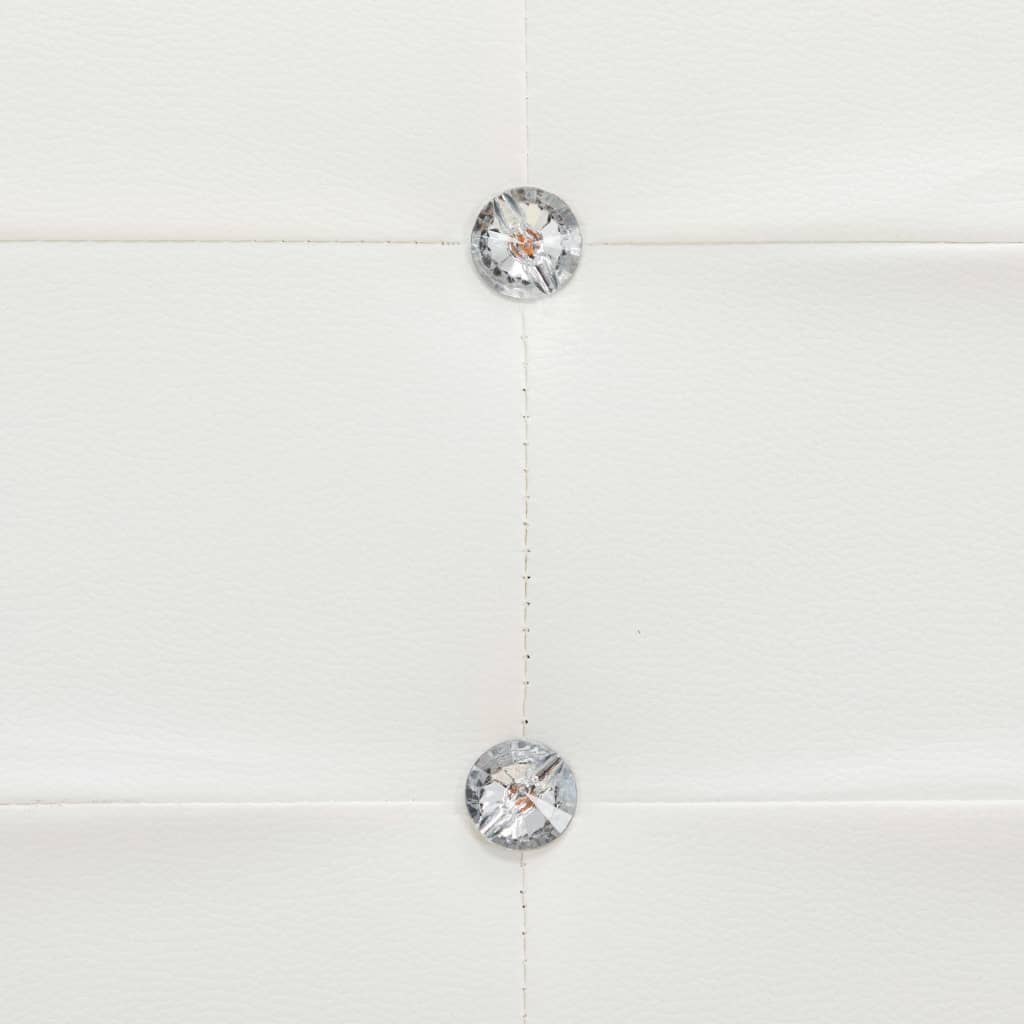 Okvir kreveta 160 x 200 cm bijela umjetna koža - number 6.