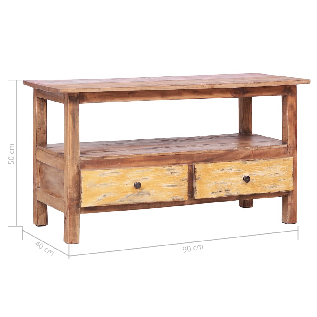 Szafka rtv 90x40x50 cm lite drewno z recyklingu - number 9.