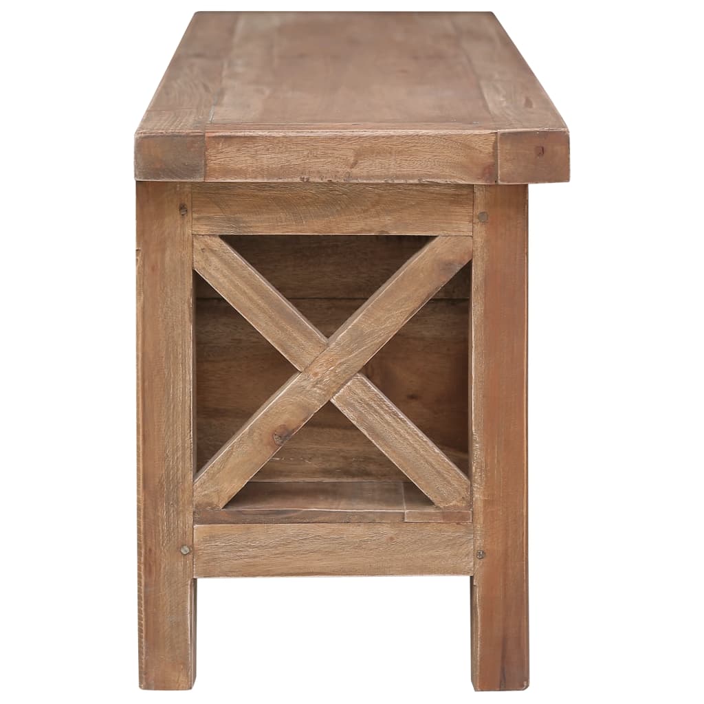 Tv-skab med 3 skuffer 120 x 30 x 40 cm massivt mahognitræ - number 4.