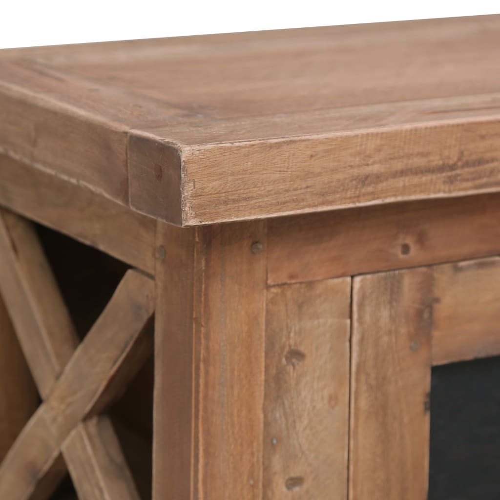 Tv-skab med 3 skuffer 120 x 30 x 40 cm massivt mahognitræ - number 8.