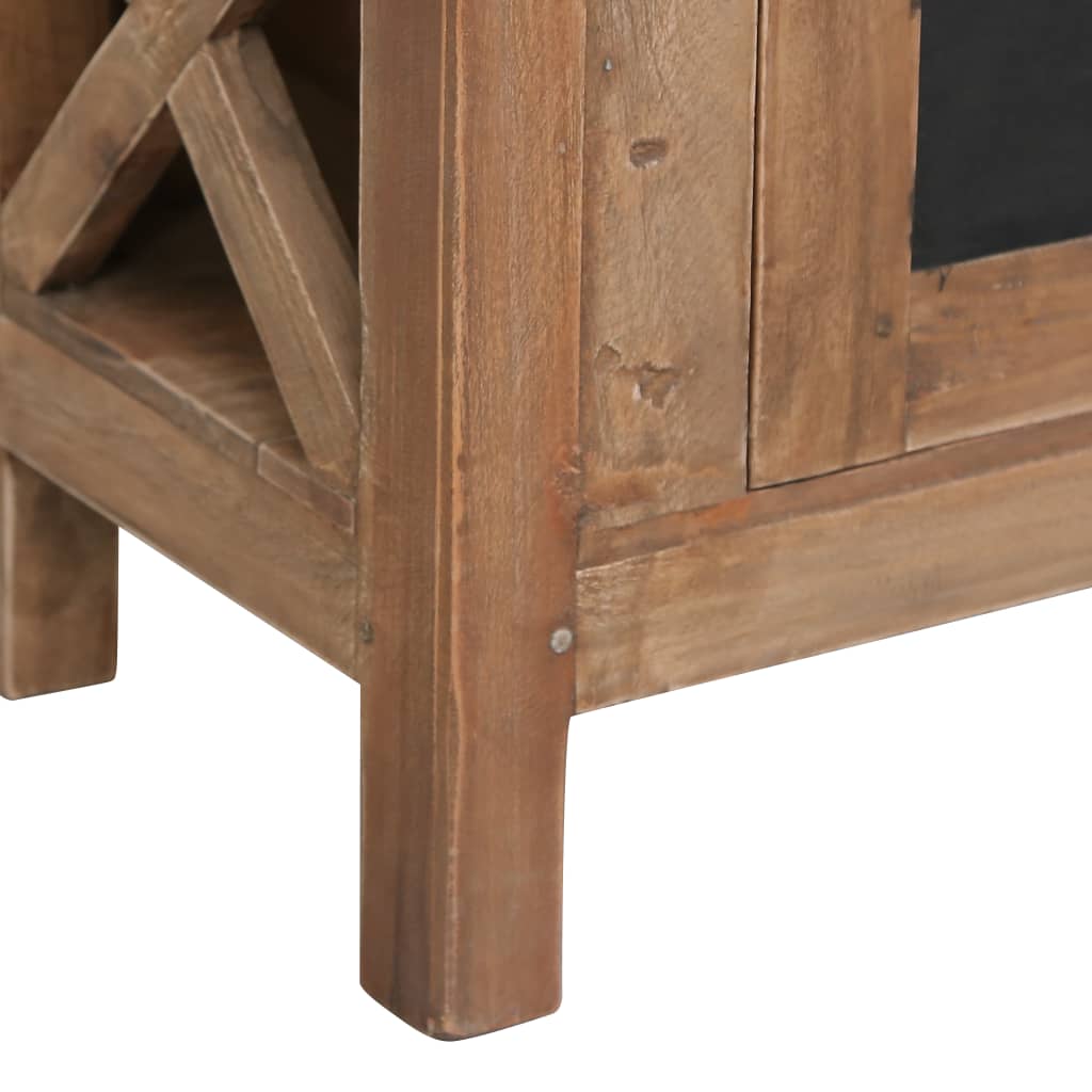 Tv-skab med 3 skuffer 120 x 30 x 40 cm massivt mahognitræ - number 7.