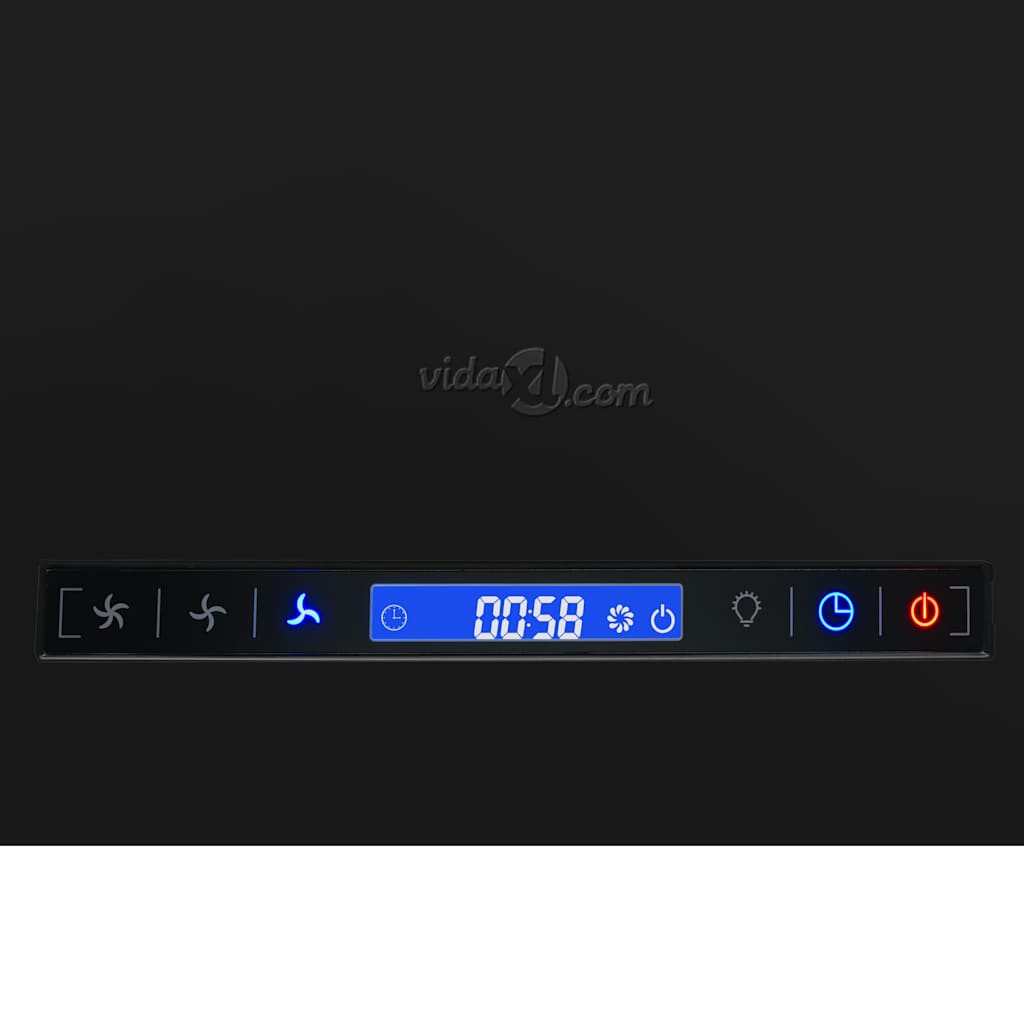 Hængende ø-emhætte med touchsensor lcd 37 cm pulverlakeret stål - number 7.