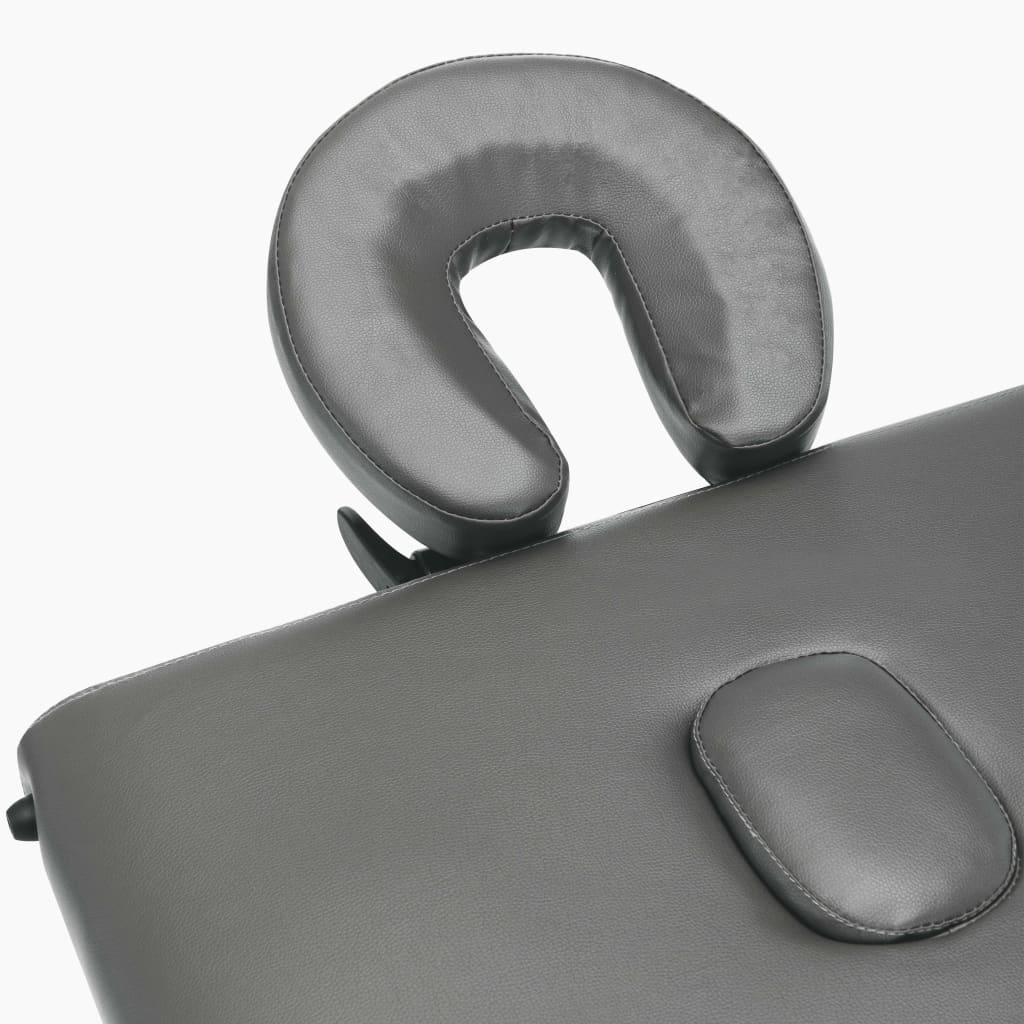 Massagebord med 4 zoner træstel 186x68 cm antracitgrå - number 7.