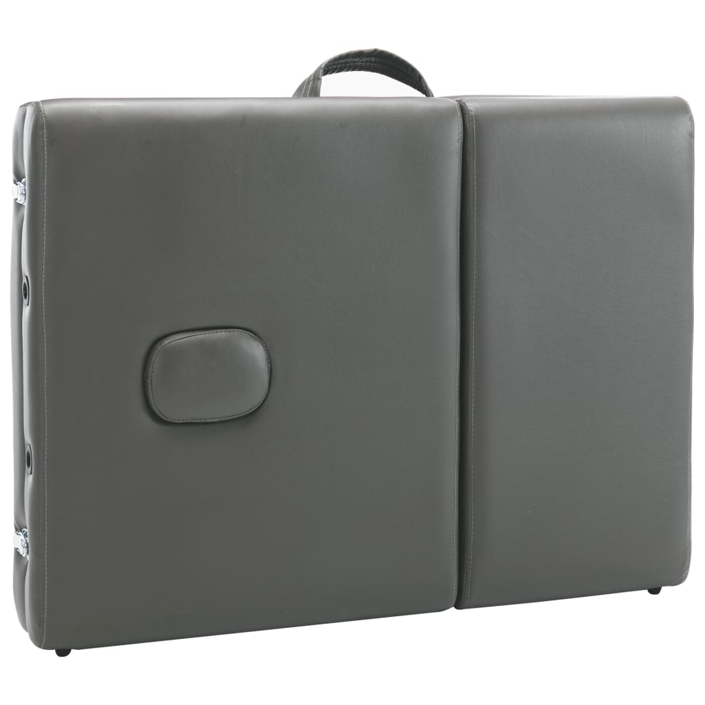 Massagebord med 4 zoner træstel 186x68 cm antracitgrå - number 10.