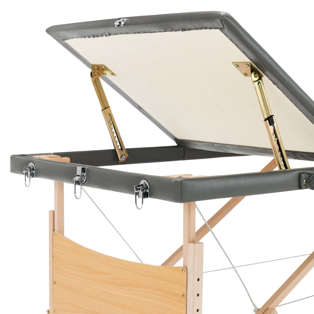 Massagetafel met 3 zones houten frame 186x68 cm - number 7.