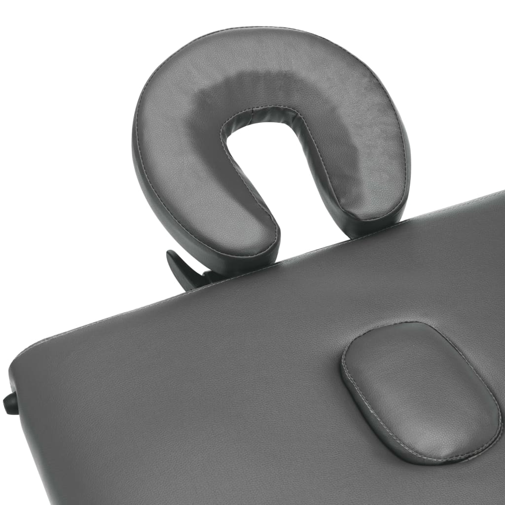 Massagetafel met 2 zones aluminium frame 186x68 cm antracietgrijs - number 6.