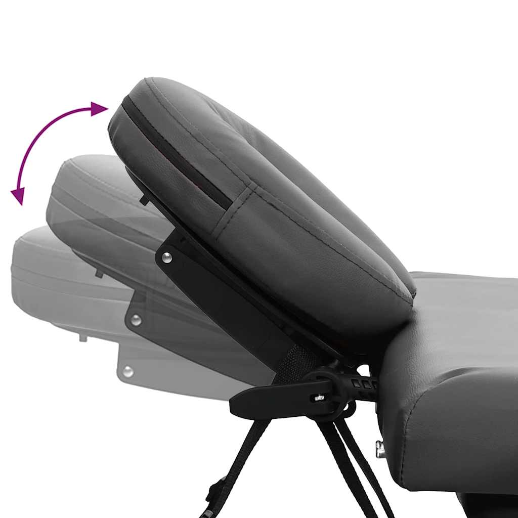 Massagebord med 4 zoner aluminiumsstel 186 x 68 cm antracitgrå - number 4.