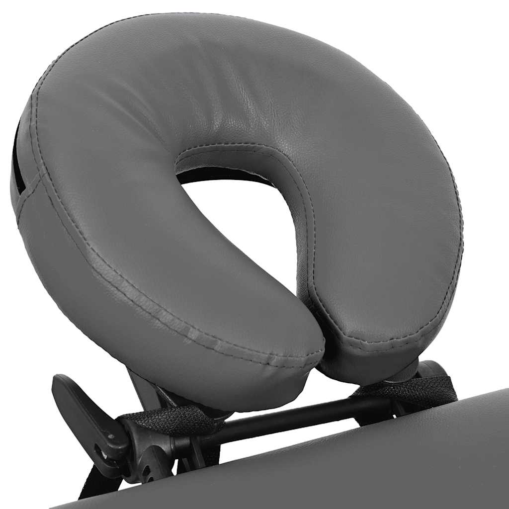 Massagebord med 4 zoner aluminiumsstel 186 x 68 cm antracitgrå - number 5.