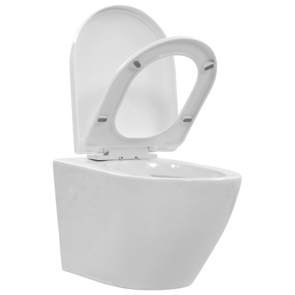 Vaso sospeso senza brida in ceramica - bianco - number 3.