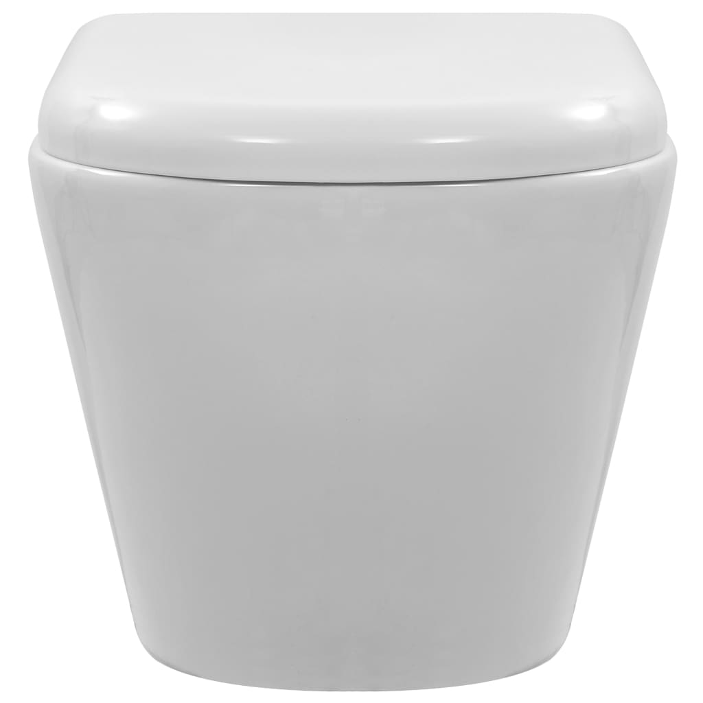 Vaso sospeso senza brida in ceramica - bianco - number 5.