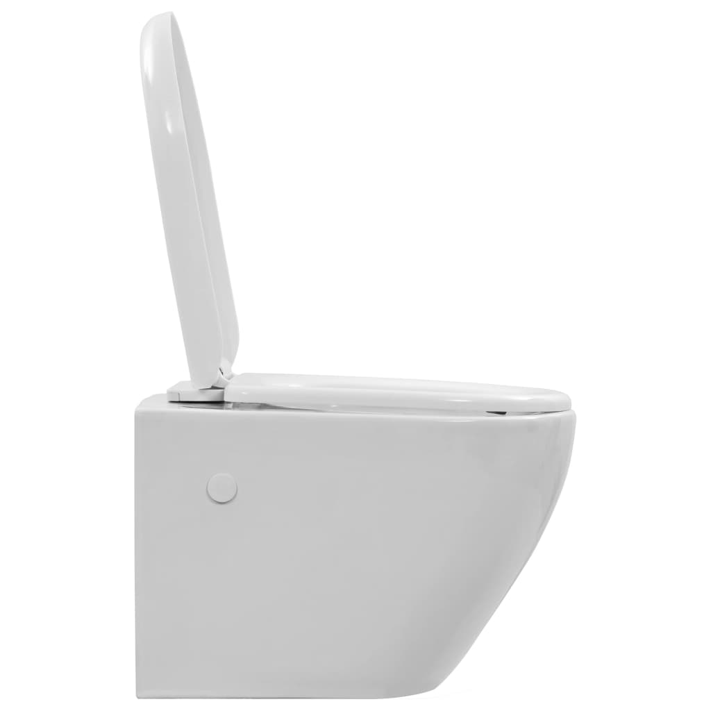 Vaso sospeso senza brida in ceramica - bianco - number 4.