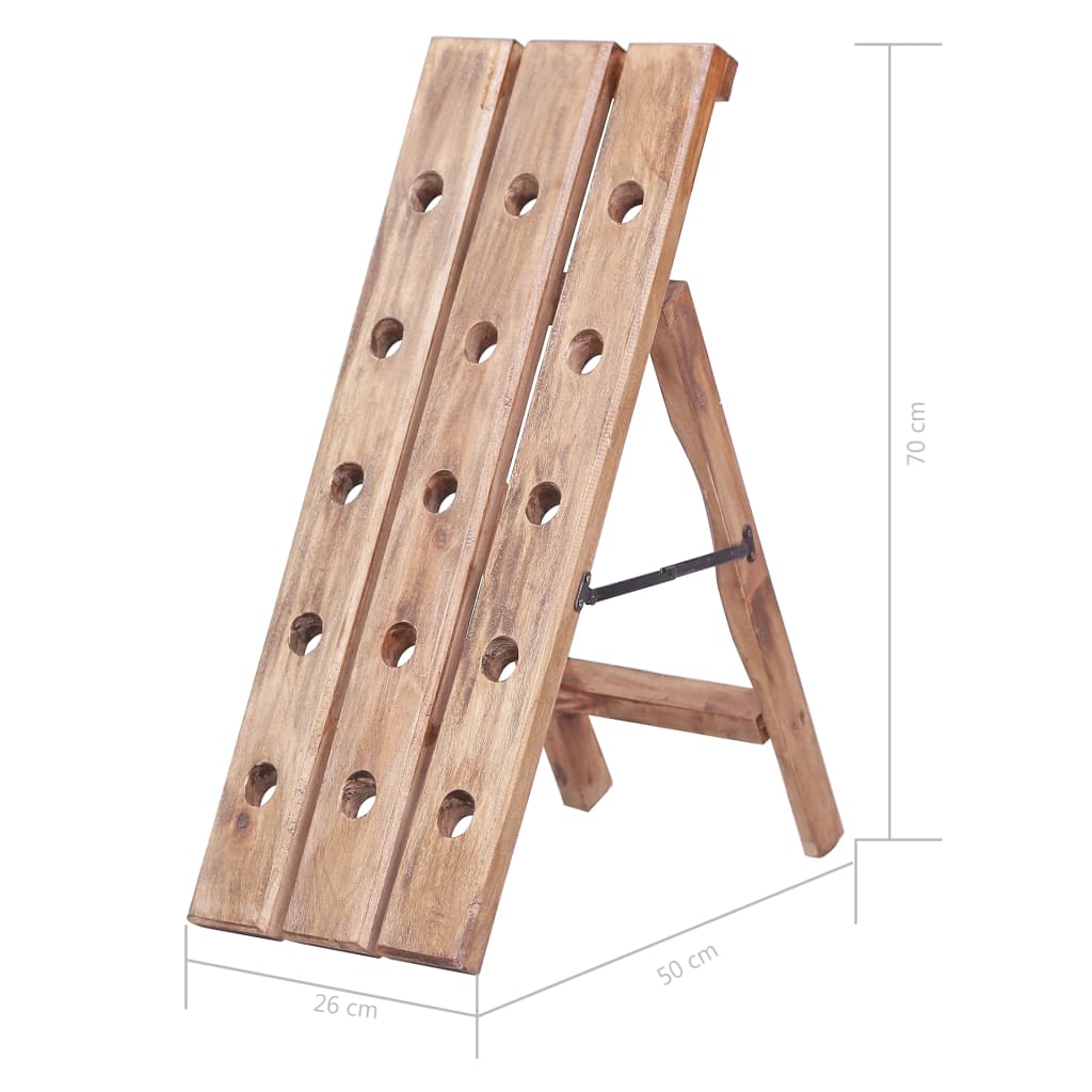 Stalak za vino za 15 boca 26x50x70 cm puno drvo mahagonij - number 9.