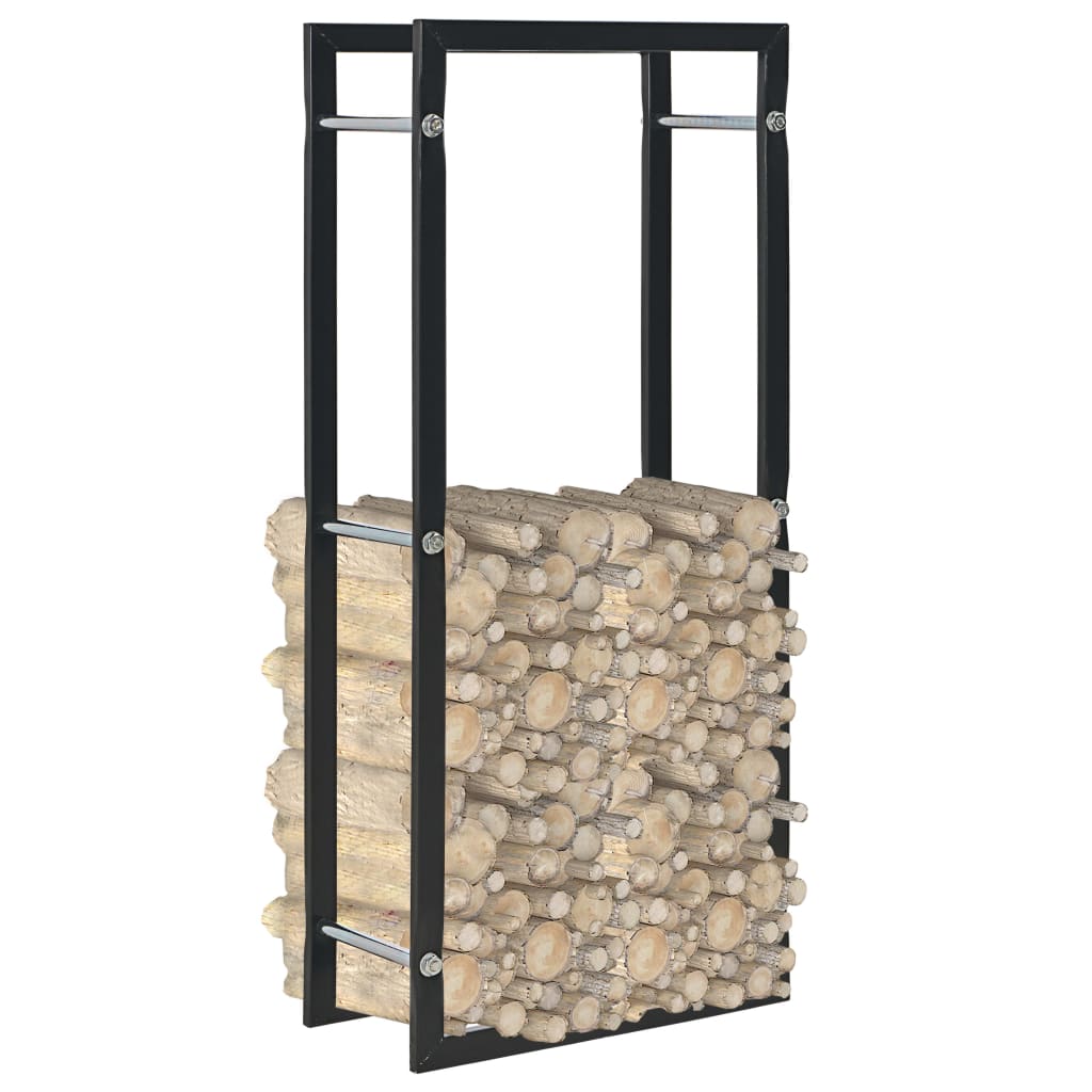 Firewood rack black steel - number 2.