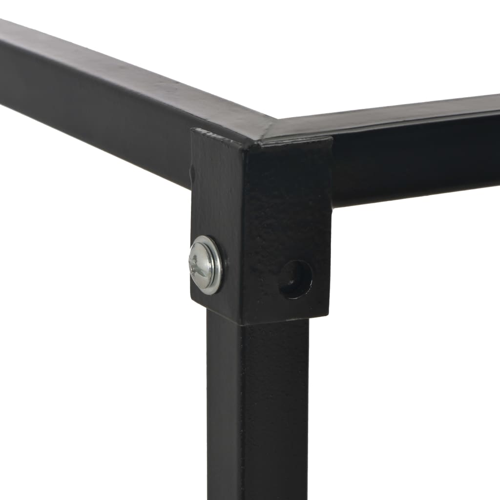 Brændestativ med bund 37 x 37 x 113 cm sort stål - number 4.