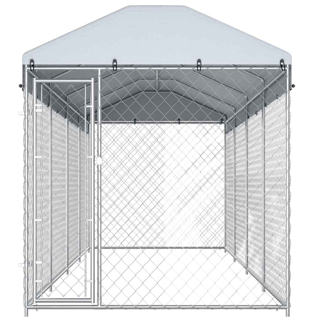 Aire de jeux pour chiens en plein air avec toit 760x190x225 cm - number 3.