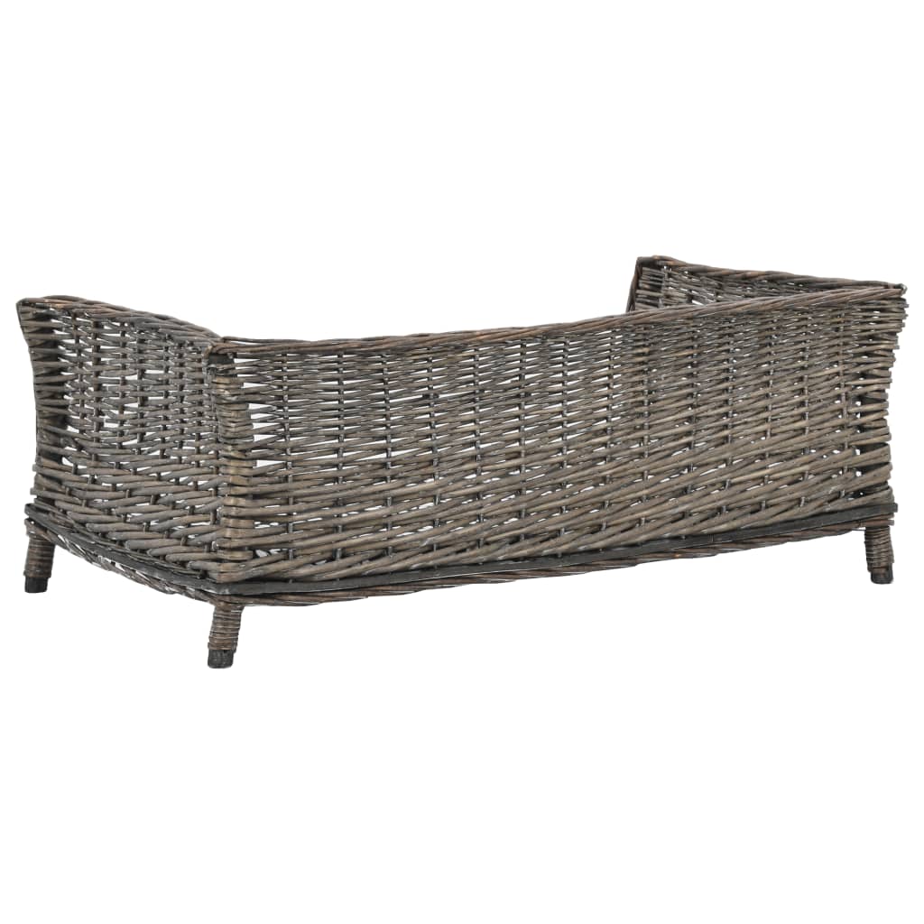 Panier pour chien avec coussin en osier naturel - gris, 90 x 54 x 35 cm - number 3.