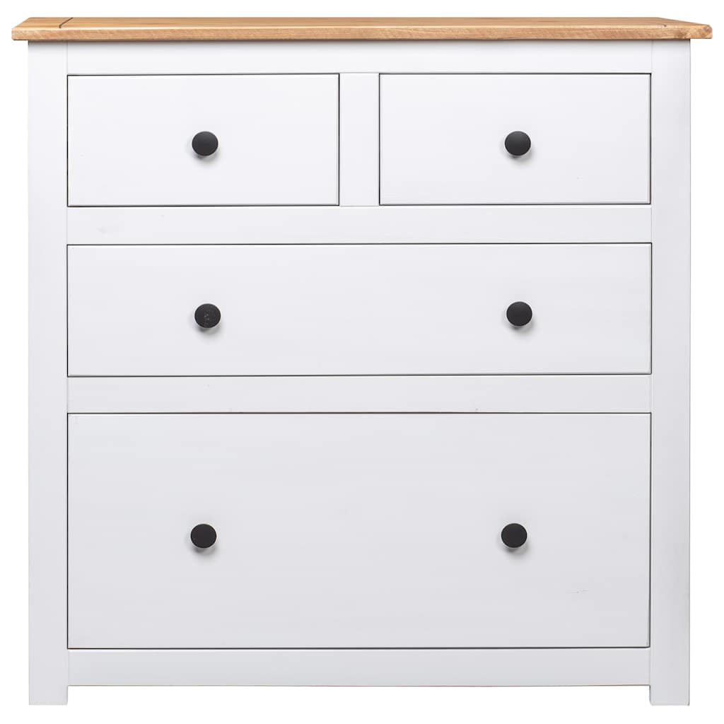 Sideboard panama serie 80x40x83 cm massiv furu vit - number 3.