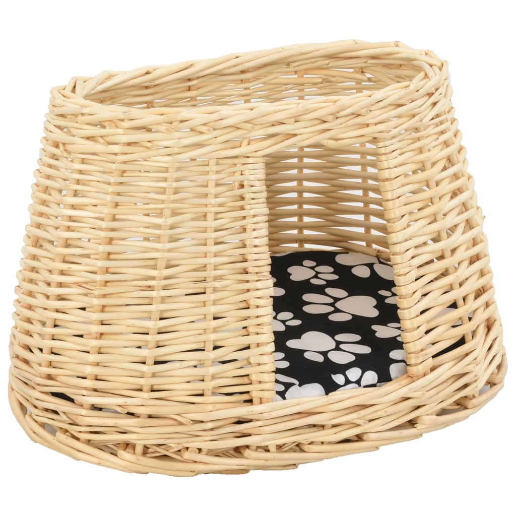 Panier pour chat avec coussins 3 pcs. 47 x 34 x 60 cm osier naturel - couleur naturelle - number 9.