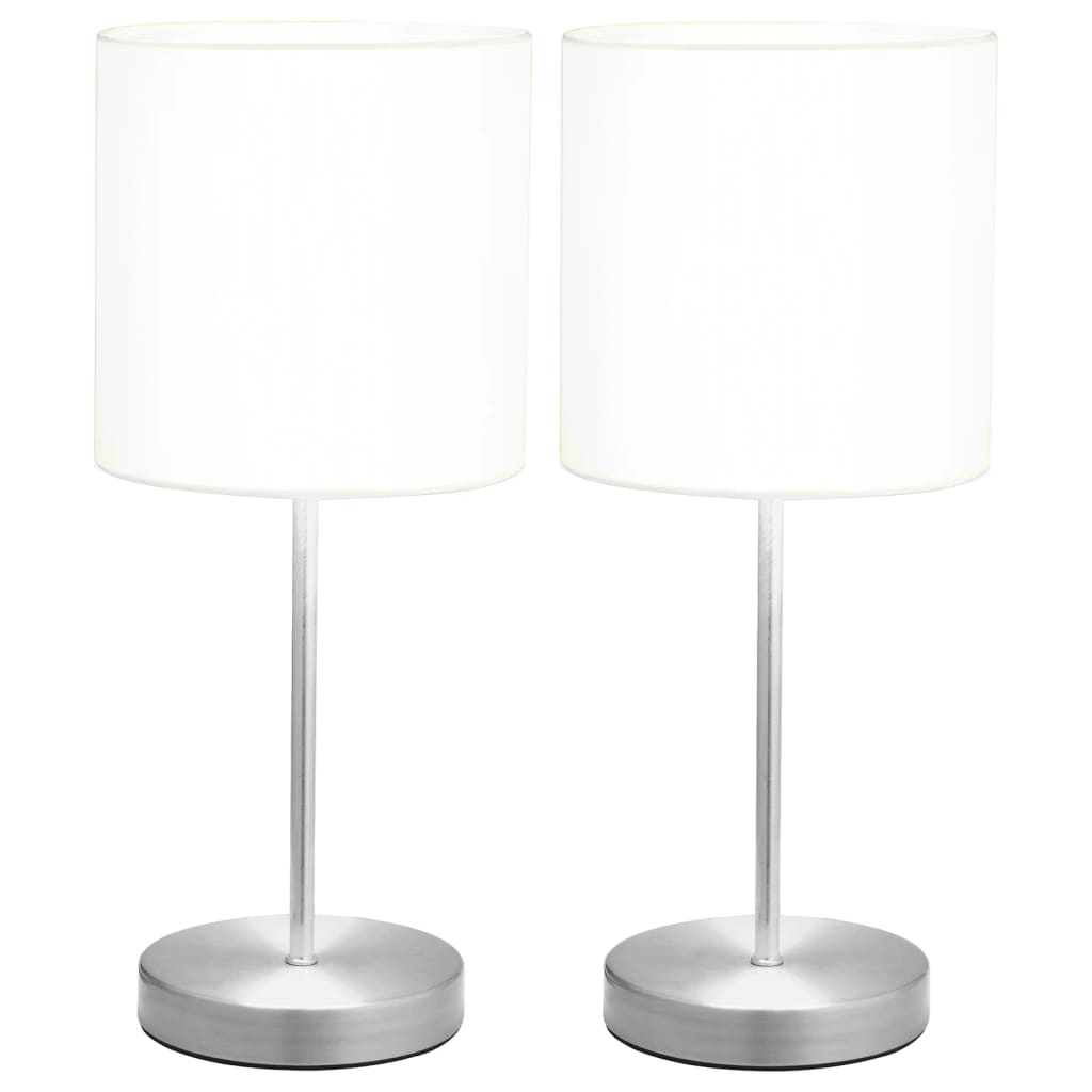 Table lamps 2 pcs. touch button e14 white - number 3.