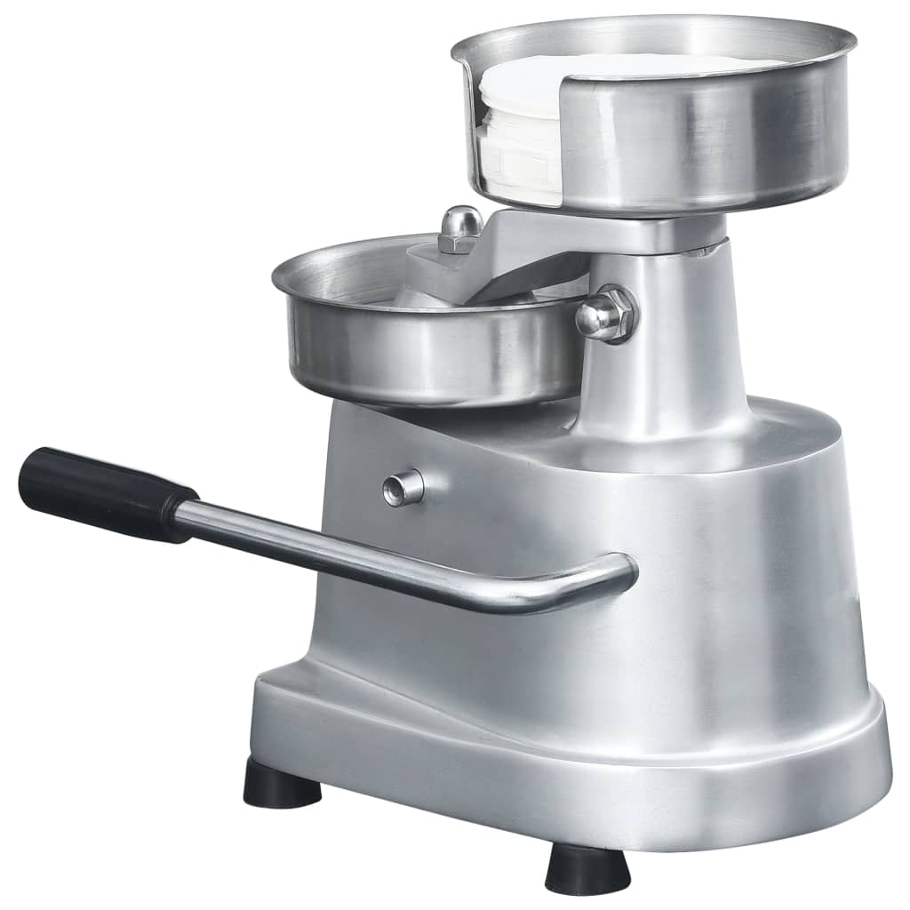 Hamburgerpresser med 500 mellemlægningspapirer 13 cm aluminium - number 5.