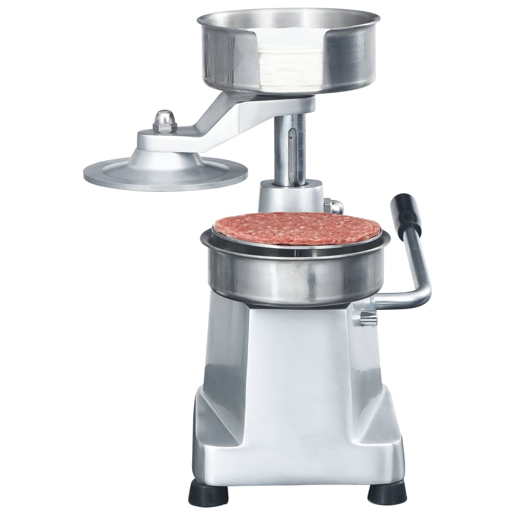 Hamburgerpresser med 500 mellemlægningspapirer 13 cm aluminium - number 7.