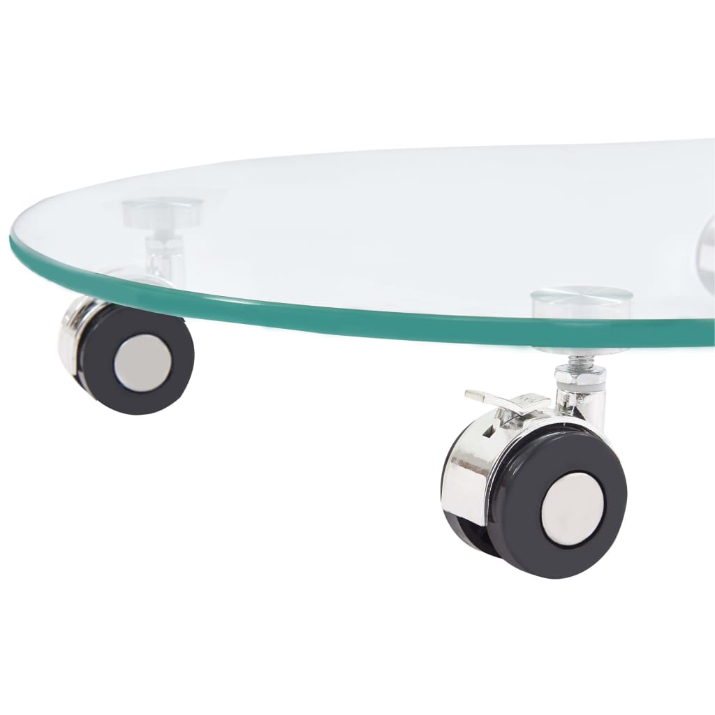 Sofabord 45 x 40 x 58 cm hærdet glas transparent - number 4.