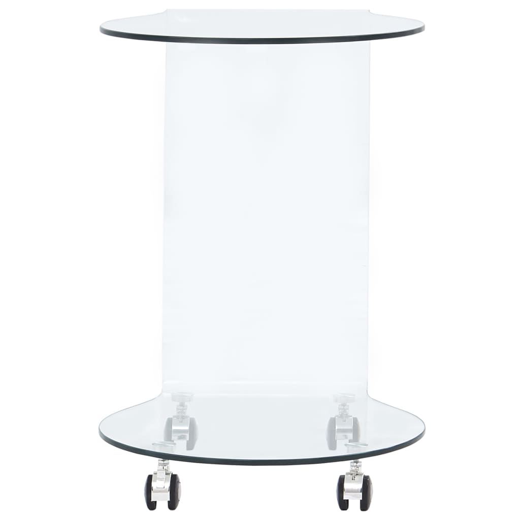 Sofabord 45 x 40 x 58 cm hærdet glas transparent - number 3.