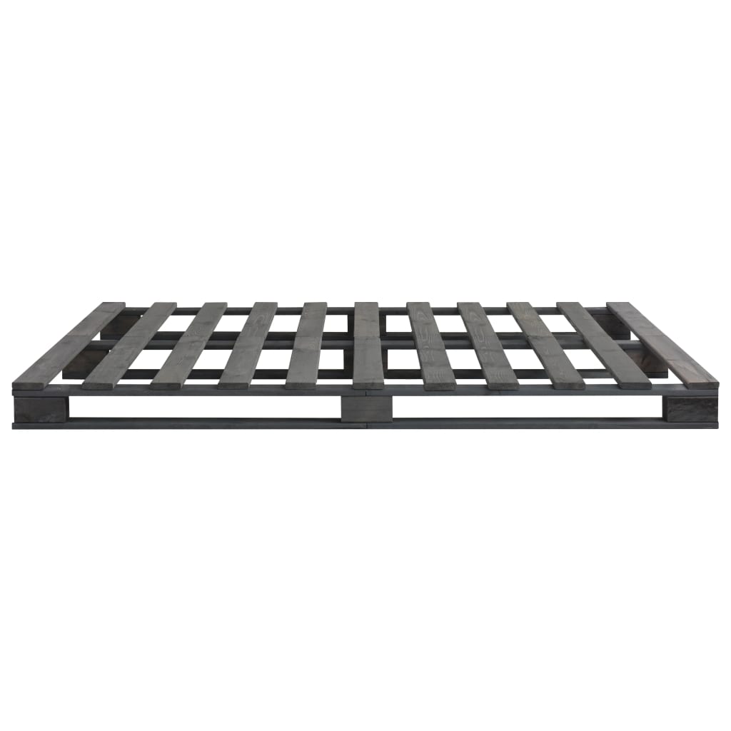 Pallesengestel massivt fyrretræ 200 x 200 cm grå - number 4.