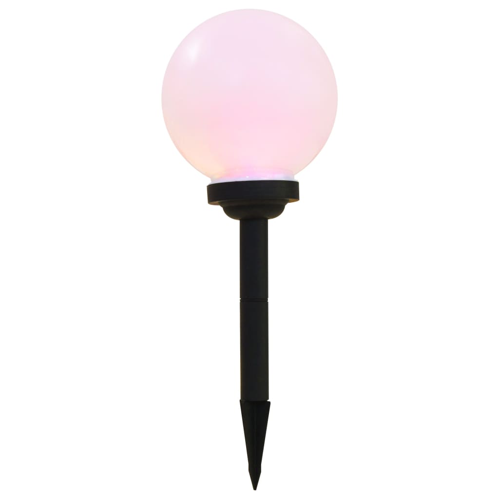 Solar-powered outdoor lamps led 6 pcs. 20 cm round rgb - number 5.